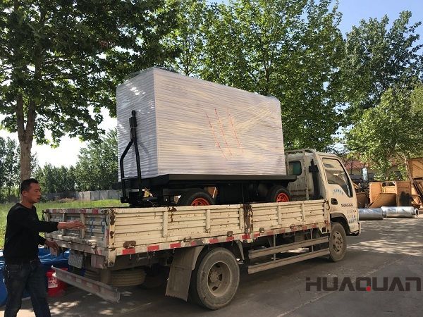 2018年5月19日一臺100kw（含棚）移動拖車發(fā)電機組順利發(fā)往山東省濰坊市
